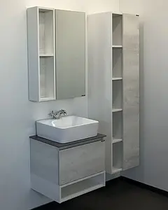 Тумба-умывальник подвесная Comforty Прага 60 дуб белый/антрацит 00-00003478CF Тумба-умывальник подвесная Comforty Прага 60 дуб белый/антрацит 00-00003478CF, 4