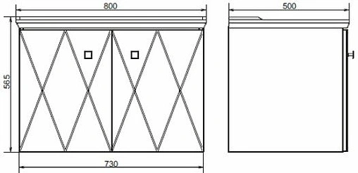 Тумба-умывальник подвесная Comforty Кремона 80 латте 00-00001040CF