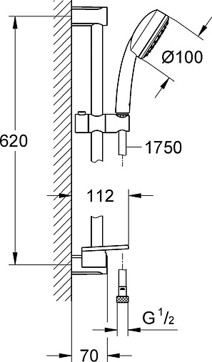 Душевая стойка Grohe Tempesta New Cosmopolitan 100 I хром 26083002 Душевая стойка Grohe Tempesta New Cosmopolitan 100 I хром 26083002