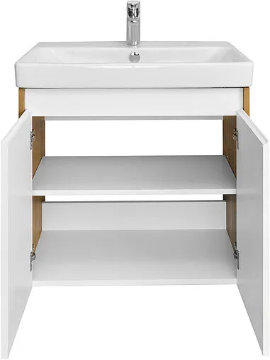 Тумба-умывальник Aquaton Сканди Doors 70 белый/дуб рустикальный 1A2789K0SDZ90