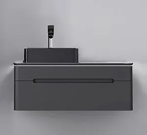 Тумба-умывальник подвесная Jorno Shine 100 антрацит Shi.01.100/P/A+ Тумба-умывальник подвесная Jorno Shine 100 антрацит Shi.01.100/P/A+, 4