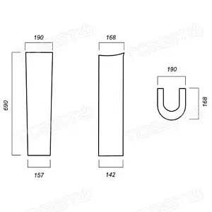 Пьедестал Sanita Luxe Classic белый PD.FS/Classic/N/WHT.G/S1 Пьедестал Sanita Luxe Classic белый PD.FS/Classic/N/WHT.G/S1, 2