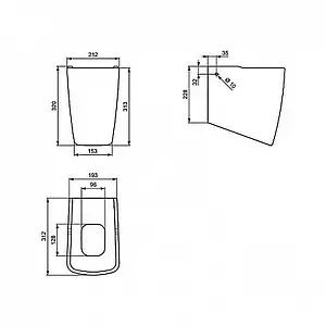 Полупьедестал Ideal Standard Ventuno белый T409801 Полупьедестал Ideal Standard Ventuno белый T409801, 2