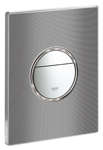 Клавиша смыва для унитаза Grohe Nova Cosmopolitan Print 38847XG0 хром глянцевый/черный графика