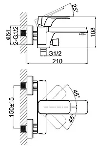 Смеситель для ванны D&K Berlin Steinbeis белый/хром DA1433216 Смеситель для ванны D&K Berlin Steinbeis белый/хром DA1433216, 2