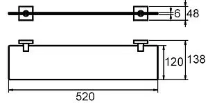 Полка Milardo Amur хром AMUSMG0M44 Полка Milardo Amur хром AMUSMG0M44, 2
