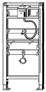 Инсталляция для писсуара Viega Prevista Dry 8560.32 776411, 3