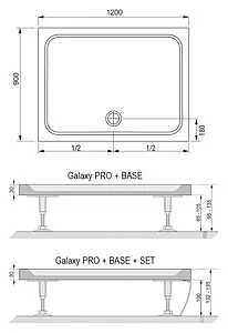 Поддон для душа Ravak Gigant Pro 120х90 Chrome XA04G701010 Поддон для душа Ravak Gigant Pro 120х90 Chrome XA04G701010, 3