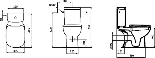 Унитаз-компакт Ideal Standard Tempo белый T331201+T427301