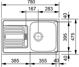 Мойка кухонная Franke Euroform EFN 614-78 нержавеющая сталь 101.0017.705 Мойка кухонная Franke Euroform EFN 614-78 нержавеющая сталь 101.0017.705, 2