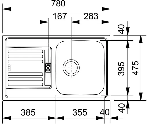 Мойка кухонная Franke Euroform EFN 614-78 нержавеющая сталь 101.0017.705 Мойка кухонная Franke Euroform EFN 614-78 нержавеющая сталь 101.0017.705