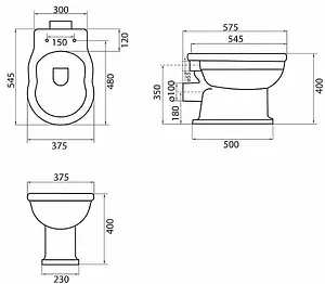 Унитаз приставной BelBagno Boheme белый BB115CB, 2