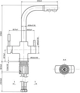 Смеситель для кухни с подключением к фильтру Гейзер Lux хром 25431, 2