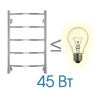 Полотенцесушитель электрический лесенка Energy H-G6 800х500 полированная сталь, 4