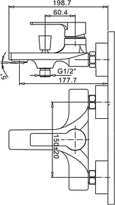 Смеситель для ванны BelBagno Fonda хром FON-VASM-CRM, 2