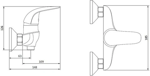 Смеситель для душа Damixa Palace Bit хром 312000000 Смеситель для душа Damixa Palace Bit хром 312000000