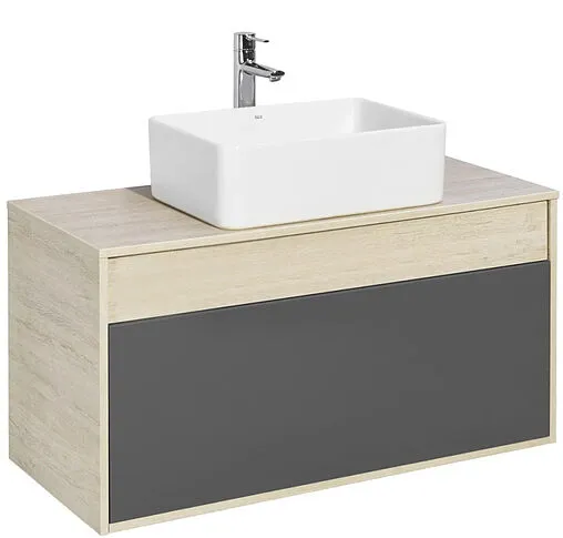 Тумба-умывальник подвесная Aquaton Лофт Урбан 100 графит/орегон 1A2477K2LQX60