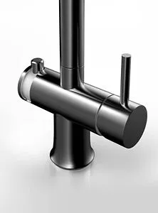 Смеситель для кухни с подключением к фильтру Omoikiri Hotaru-GM-WH вороненая сталь/белый 4994053, 4