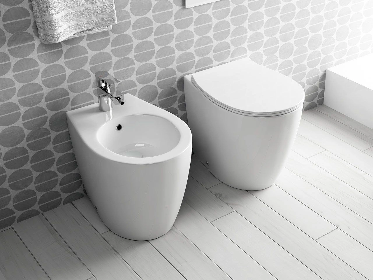 Унитаз приставной безободковый ISVEA Sentimenti Neo белый 10SM10004SV