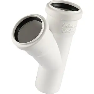 Тройник внутренний бесшумный D=50x50мм Угол 45° Rehau Raupiano Plus 11212341001 Тройник внутренний бесшумный D=50x50мм Угол 45° Rehau Raupiano Plus 11212341001, 1