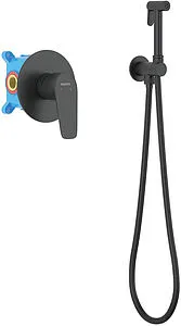 Гигиенический душ со смесителем Aquatek Бетта чёрный матовый AQ1119MB, 1