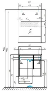 Зеркало с подсветкой Aquaton Ривьера 60 белый матовый 1A238902RVX20 Зеркало с подсветкой Aquaton Ривьера 60 белый матовый 1A238902RVX20, 2