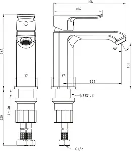 Смеситель для раковины BelBagno Disco хром DIS-LVM-CRM Смеситель для раковины BelBagno Disco хром DIS-LVM-CRM, 2
