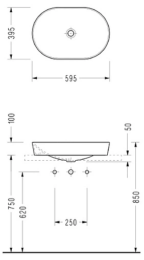 Раковина Serel Sapphire 60 белый SP46