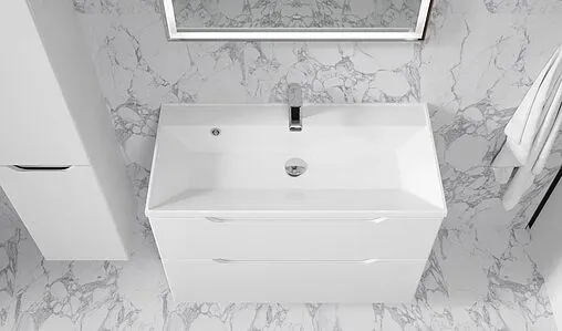 Тумба под умывальник подвесная Raval Wector 90 белый Wct.01.90/P/W/MD