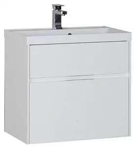 Тумба-умывальник Aquanet Латина 70 белый 00180032+00179394 Тумба-умывальник Aquanet Латина 70 белый 00180032+00179394, 1
