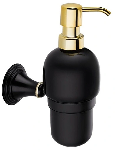 Дозатор для жидкого мыла Fixsen Luksor чёрный/золото FX-71612B