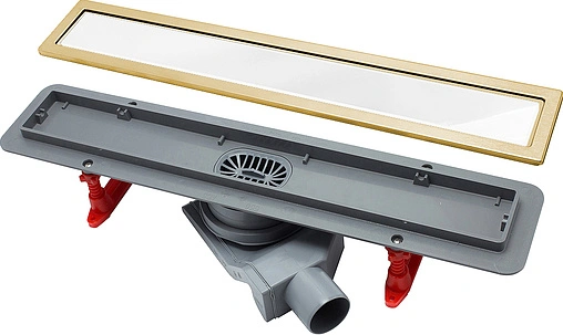 Лоток душевой Set 550мм h=52мм 0.8л/сек Pestan Confluo Premium White Glass Gold Line 550 13100090