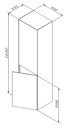 Шкаф-пенал подвесной Am.Pm Inspire 2.0 элегантный серый M50ACHX0406EGM