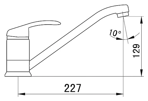 Смеситель для кухни SMARTsant Тренд хром SM054001AA