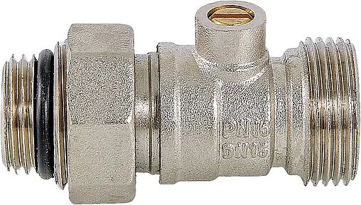 Вентиль для нижнего подключения запорный прямой ¾"ек x ¾"ек (½"н) Valtec VT.345R.N.05