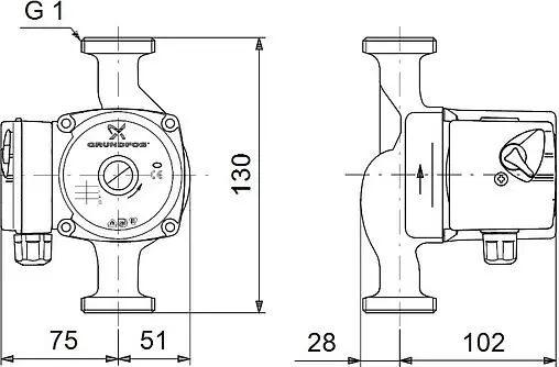 Насос циркуляционный Grundfos UPS 15-60 130 96281471