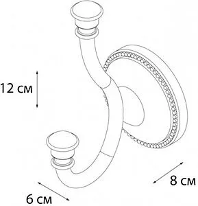 Крючок двойной Grampus Alfa бронза GR-9505, 2