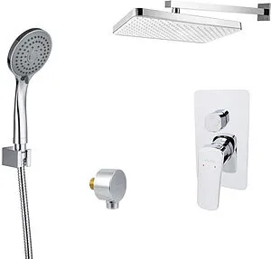 Душевая система со смесителем для душа Aquatek Вега хром AQ1072CR Душевая система со смесителем для душа Aquatek Вега хром AQ1072CR, 1