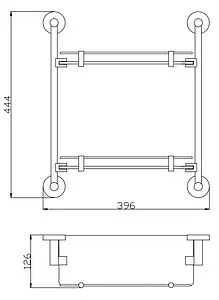 Полка Rav Slezak Colorado хром COA0802 Полка Rav Slezak Colorado хром COA0802, 2