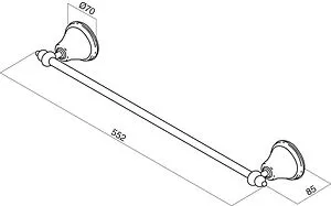 Полотенцедержатель Am.Pm 5 O Clock хром A25346400 Полотенцедержатель Am.Pm 5 O Clock хром A25346400, 2