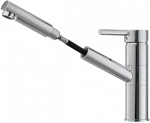 Смеситель для кухни с выдвижным изливом Swedbe Selene хром 7041