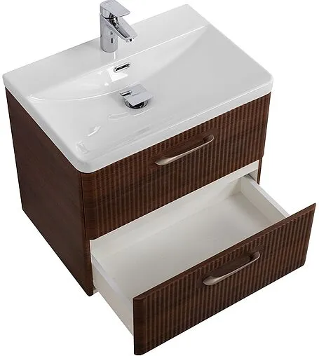Тумба-умывальник подвесная BelBagno DUE 60 Noce DUE-600-2C-SO-NOCE-P+BB-8076-3-60