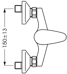 Смеситель для душа Vidima Orion хром BA003AA, 3