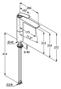 Смеситель для раковины Kludi Balance белый/хром 522969175 Смеситель для раковины Kludi Balance белый/хром 522969175, 2