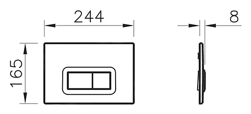 Комплект 5 в 1 VitrA Form 300 9812B003-7203 с кнопкой Loop R 740-0680 хром глянцевый Комплект 5 в 1 VitrA Form 300 9812B003-7203 с кнопкой Loop R 740-0680 хром глянцевый