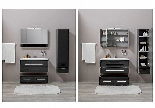 Тумба подкатная Aquanet Верона 100 чёрный 00175402