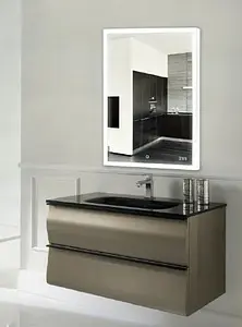 Зеркало с подсветкой Continent Sevilla Led 60x80 с часами, с подогревом белый ЗЛП115, 2