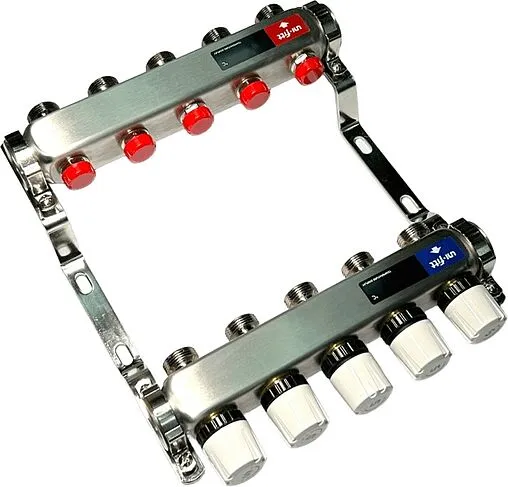 Группа коллекторная без расходомеров 5 отводов 1&quot;в/в x ¾&quot;ек Uni-fitt TECHNO 451W4305
