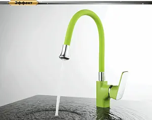 Смеситель для кухни с гибким изливом D&K Berlin Humboldt зелёный/хром DA1432912 Смеситель для кухни с гибким изливом D&K Berlin Humboldt зелёный/хром DA1432912, 3