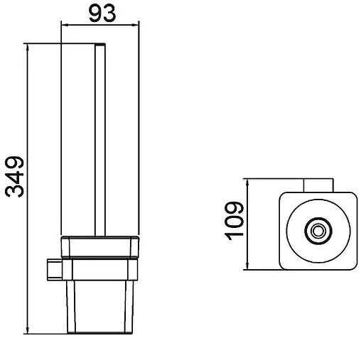 Ёршик для унитаза Timo Selene чёрный матовый 14061/03